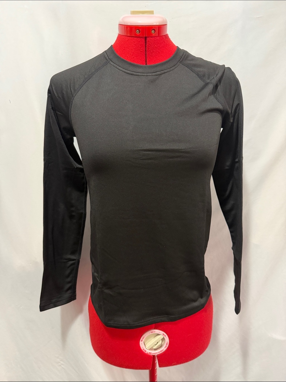Kids' Black Long-Sleeve Performance Tee